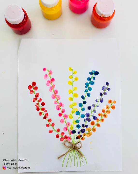 Spring art – Finger paint Hyacinth